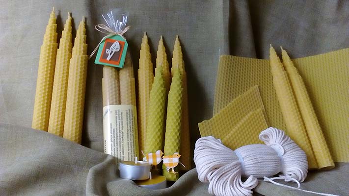 Świece z wosku pszczelego